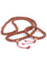 Brown Rudraksha Seed Mala Necklace and Bracelet Set, Handcrafted in Nepal by Himalayan Handmades International.