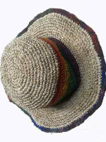 Striped hemp hat