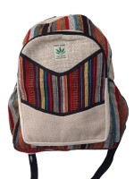 Pure hemp backpack made with a mix of woven cotton