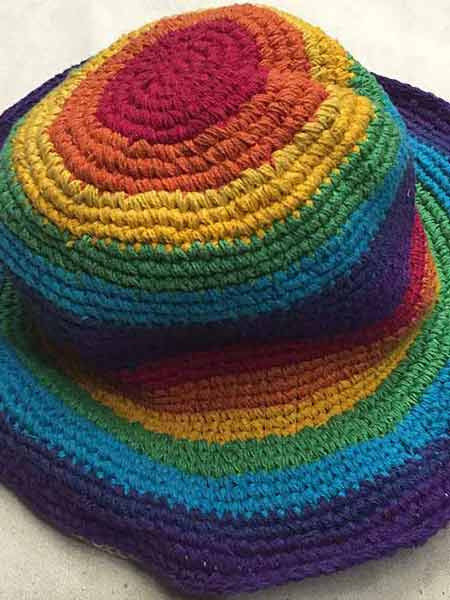 Rainbow sun hat