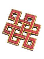 Wooden endless knot wall hanging