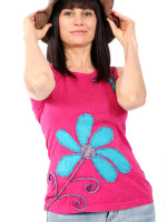 Nepal  sando top with large patch flower