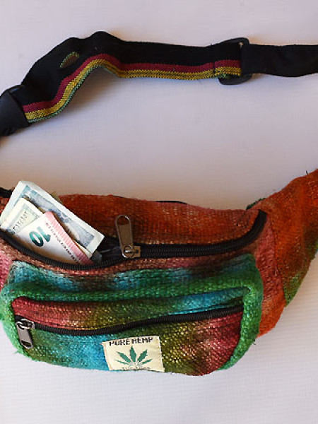 Dyed Hemp Money Bag