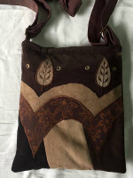 Hippie chic suede passport bag