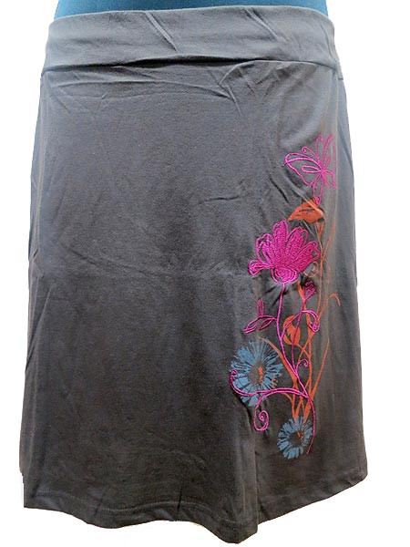 Embroidered flower skirt