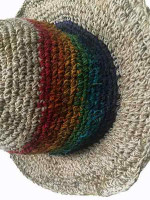 Striped hemp hat