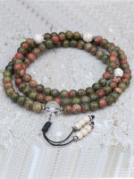 Unakite Stone Japa Mala