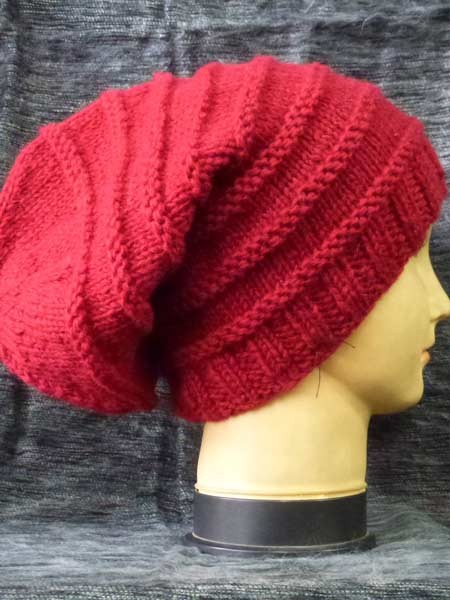 Red slouchy beenie