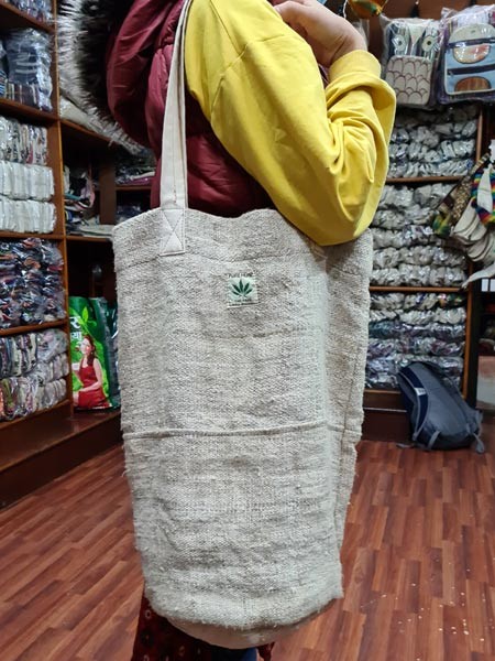 Large Pure Hemp Shoulder Bag