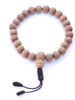 Dark Brown Sandalwood Mala Set – 8mm handcrafted beads mala necklace and bracelet made in Nepal.