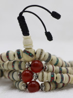 Yak bone prayer beads necklace