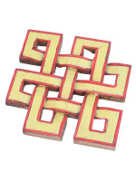 Wooden endless knot wall hanging