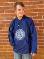 Print Hooded Kurtha Shirt