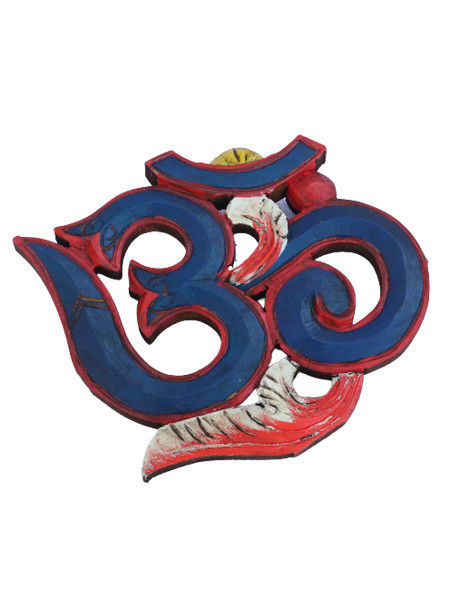 Wooden Hindu Om Wall Decor