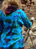 Om sign tie dye hoodie