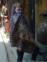Brushed Cotton Floral Indian Shawl