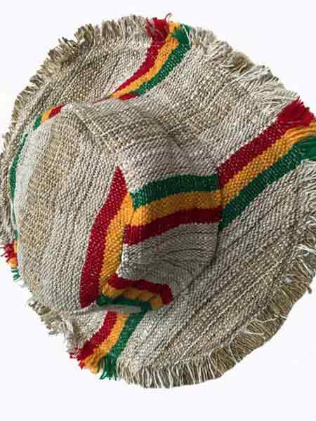 Rasta stripe hemp hat