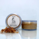 Yogini Jasmine Honey and Salt Body Scrub. 75 grams in a plastic jar. Supplied by Himalayan Handmades in Nepal.