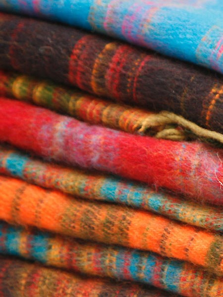 Ethnic stripe shawls