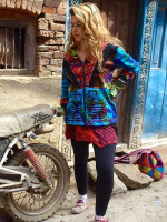 Om sign tie dye hoodie