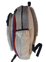 Pure hemp backpack made with a mix of woven cotton