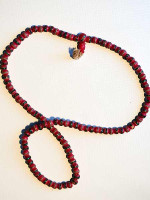 Dark Red Inlay Bone Mala