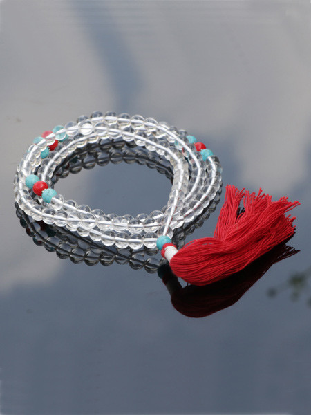 Crystal Stone Japa Mala With Tassel